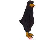 Customised All Black Bird Plush Canadian SpotSound Mascot With An Orange Beak