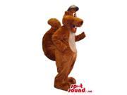 All Brown Squirrel Animal Plush Canadian SpotSound Mascot Dressed In A Cap