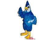 Blue Bird Plush Canadian SpotSound Mascot With A White Face And Pointy Head