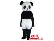 Cute Panda Bear Plush Canadian SpotSound Mascot Dressed In White Sports Short