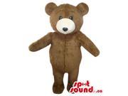 Cute Brown Teddy Bear Toy Plush Canadian SpotSound Mascot With A Beige Face