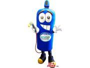 Blue Gas Bottle Object Character Canadian SpotSound Mascot With Space For Logo