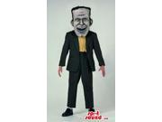 Real Looking Frankenstein Character Canadian SpotSound Mascot With Yellow Shirt