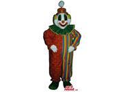Very Colourful Clown Canadian SpotSound Mascot With Dots Stripes And A Pompom
