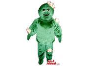 Peculiar Green Cactus Plush Canadian SpotSound Mascot With White Flowers