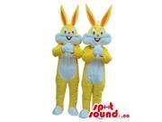 Bugs Bunny Alike Cartoon Character Canadian SpotSound Mascots In Yellow