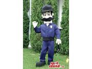 Character Canadian SpotSound Mascot With A Black Moustache Dressed In Guard Clothes