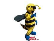 Cool Bee Insect Canadian SpotSound Mascot Dressed In Sunglasses And Gloves