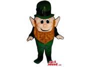 Small Leprechaun Irish Character Canadian SpotSound Mascot With An Orange Beard