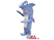 Hammerhead Shark Plush Canadian SpotSound Mascot With Zigzag Jaws And Text