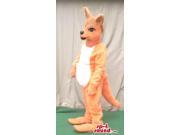 Beige Kangaroo Plush Canadian SpotSound Mascot With A White Woolly Belly