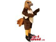Customised Original Brown And Beige Bird Canadian SpotSound Mascot With Peculiar Tail