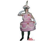 Large Pink Birthday Cake Adult Size Plush Costume Or Canadian SpotSound Mascot