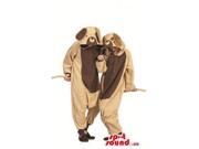 Cute Brown And Beige Dog Adult Size Plush Costumes