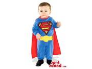 Cute Blue And Red Superman Super Hero Children Size Costume