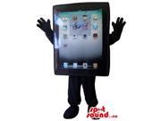 Excellent Large Black Ipad Canadian SpotSound Mascot With All Icons And No Face