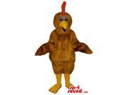 Brown Hen Animal Bird Plush Canadian SpotSound Mascot With Blue Eyelids