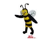 Customised Woolly Bee Plush Canadian SpotSound Mascot With Yellow Eyes
