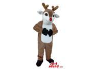Customised Cute Reindeer Plush Canadian SpotSound Mascot With A Red Nose