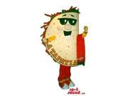 Mexican Taco Canadian SpotSound Mascot Dressed In Sunglasses And Mariachi Clothes