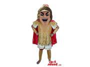 Roman Soldier Human Canadian SpotSound Mascot With Golden Helmet And Armour