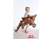Cute Brown Dinosaur Plush Children Size Costume On Expanders