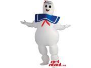 Large Marshmallow Ghost Busters Plush Character Canadian SpotSound Mascot