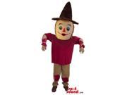 Peculiar Countryside Scarecrow Canadian SpotSound Mascot With A Hat And A Customised Top