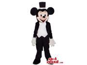 Mickey Mouse Cartoon Character Canadian SpotSound Mascot With Elegant Gear