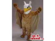 Customised Brown Plush Eagle Canadian SpotSound Mascot With Huge Wide Wings