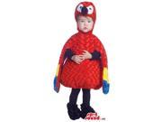 Customised Red Parrot Children Size Plush Costume