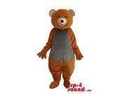 Brown Teddy Bear Forest Plush Canadian SpotSound Mascot With A Grey Belly