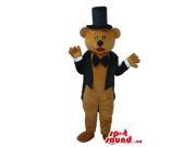 Brown Teddy Bear Forest Plush Canadian SpotSound Mascot Dressed In A Tuxedo