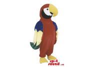 Parrot Bird Canadian SpotSound Mascot With Yellow Beak And Colourful Feathers