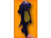 Purple Dragon Animal Plush Canadian SpotSound Mascot With A Yellow Belly