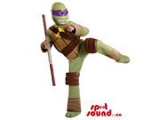 Well Known Ninja Turtles Donatello Character Plush Canadian SpotSound Mascot With A Sword