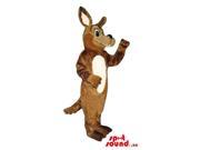 Brown Kangaroo Plush Animal Canadian SpotSound Mascot With A White Belly