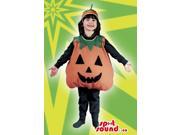 Cute Halloween Pumpkin Children Size Costume With Hat