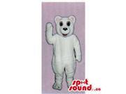 Customised And All White Polar Bear Canadian SpotSound Mascot With Pink Ears