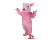 All And Customised Piglet Animal Canadian SpotSound Mascot With Blue Eyes