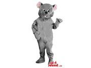 Grey Couple Mouse Animal Canadian SpotSound Mascot With Special Clothes