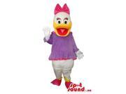 Daisy Duck Disney Character Canadian SpotSound Mascot In A Purple Dress