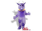 Purple Cow Animal Plush Canadian SpotSound Mascot With A Yellow Collar