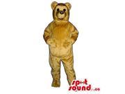 Customised Light Brown Bear Canadian SpotSound Mascot With Small Black Eyes