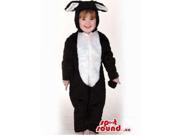 White And Black Rabbit Young Ones Size Plush Costume