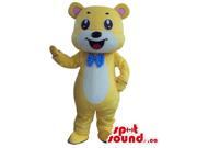 Fairy Tale Cute Yellow And White Teddy Bear Plush Canadian SpotSound Mascot