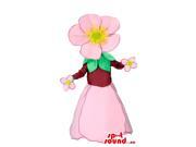 Customised Pink Or Yellow Petals Flower Canadian SpotSound Mascot With No Face