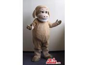Customised Beige Sheep Plush Canadian SpotSound Mascot With A Peculiar Smile