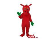 Cute Fairy Tale Red Dragon Plush Canadian SpotSound Mascot With Green Gloves