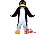 Customised All Penguin Canadian SpotSound Mascot Showing Its Tongue